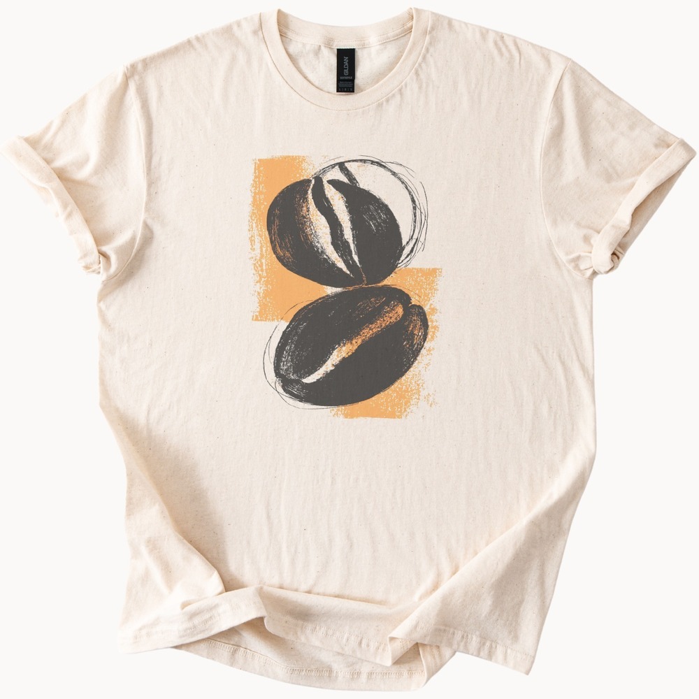 Abstract Coffee Beans Expressionist Graphic Tee